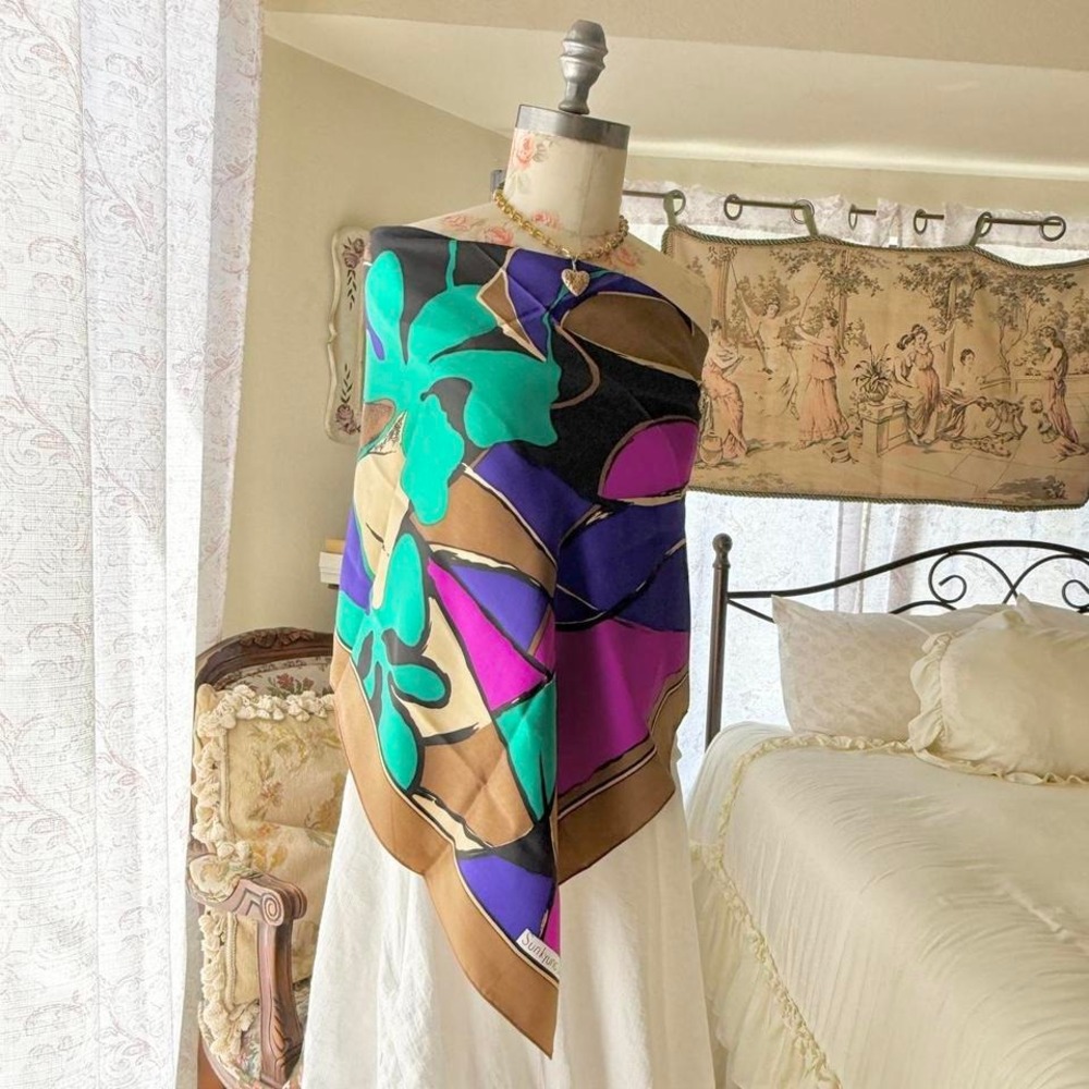 vintage geometrical‎ scarf shawl